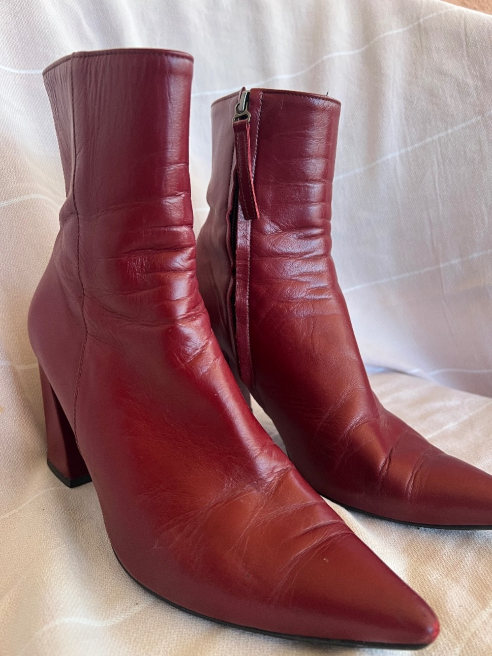 Marcie Ankle Boot | Size 37.5 | Red